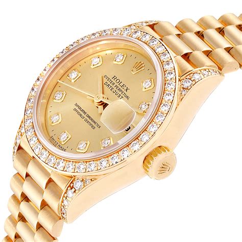 rolex gold womens watch